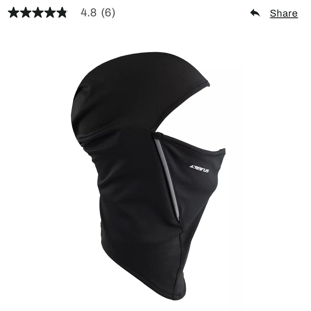 Seirus Innovation Black Face Mask